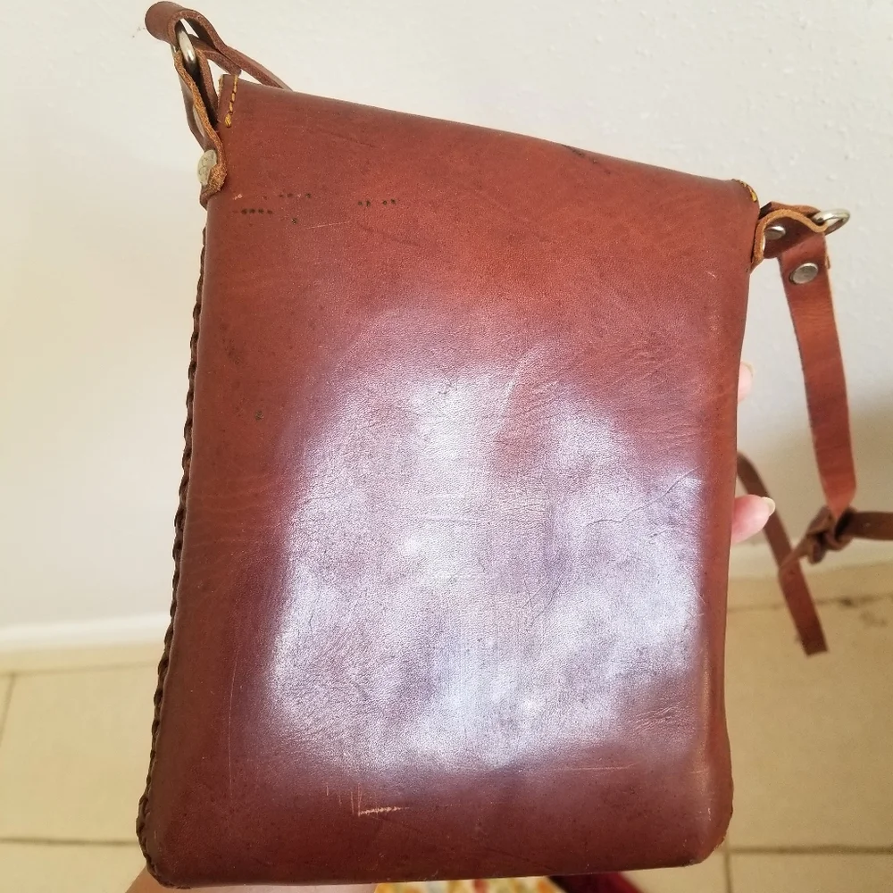 Vintage Handmade Boho Leather Boho Crossbody Southern Style Cowgirl Vibe - Picture 13 of 15